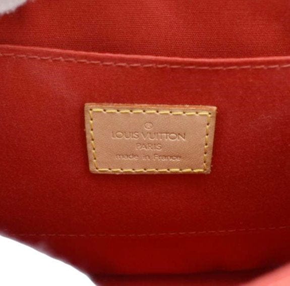 LOUIS VUITTON Biscayne Bay PM Monogram Vernis Shoulder Bag Red