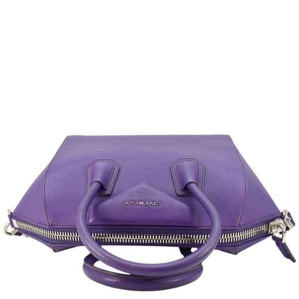 GIVENCHY Antigona Leather Shoulder Bag Purple