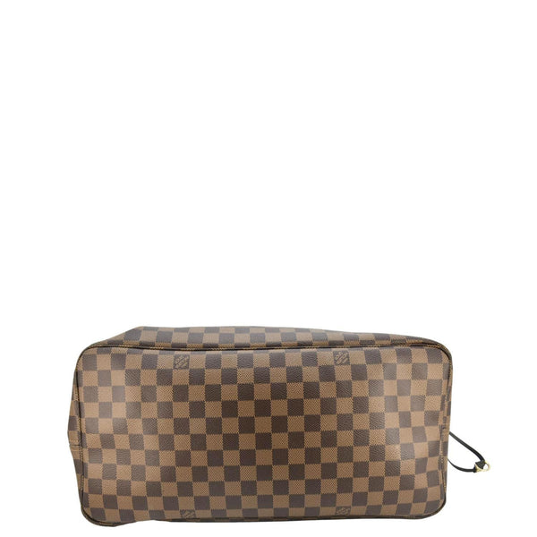 LOUIS VUITTON Neverfull GM Damier Ebene Tote Bag Brown