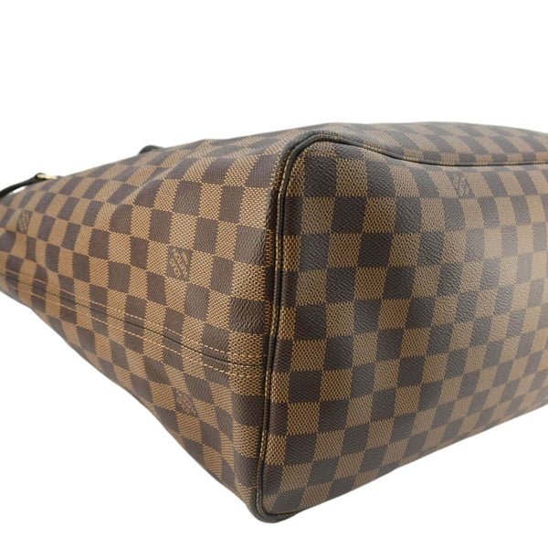 LOUIS VUITTON Neverfull GM Damier Ebene Tote Bag Brown