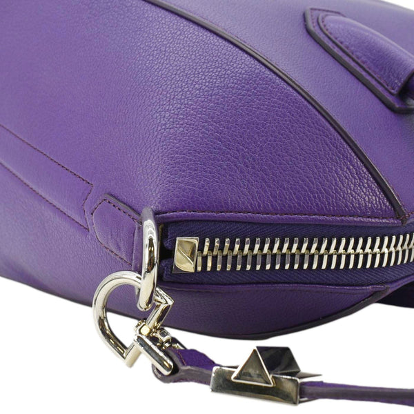 GIVENCHY Antigona Leather Shoulder Bag Purple