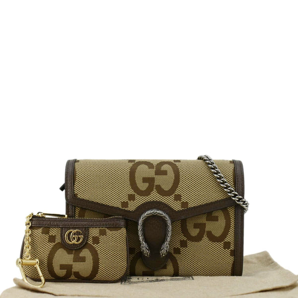 GUCCI Dionysus Mini GG Canvas Crossbody Bag Beige 407231