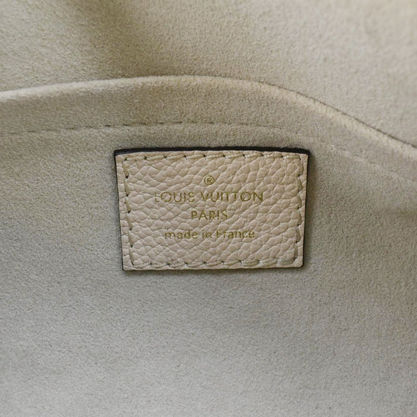 LOUIS VUITTON Papillon BB Monogram Empreinte Leather Shoulder Bag Off White