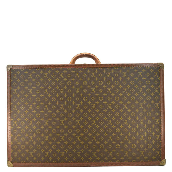 LOUIS VUITTON Bisten Vintage Monogram Canvas Travel Suitcase Bag Brown