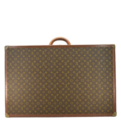 LOUIS VUITTON Bisten Vintage Monogram Canvas Travel Suitcase Bag Brown