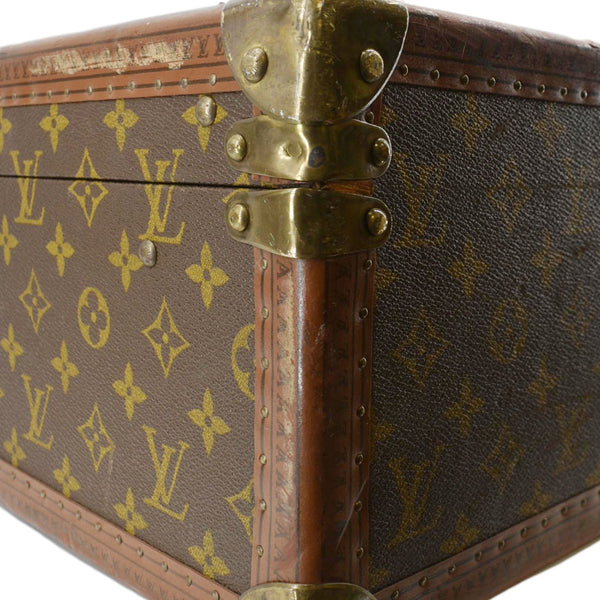 LOUIS VUITTON Bisten Vintage Monogram Canvas Travel Suitcase Bag Brown