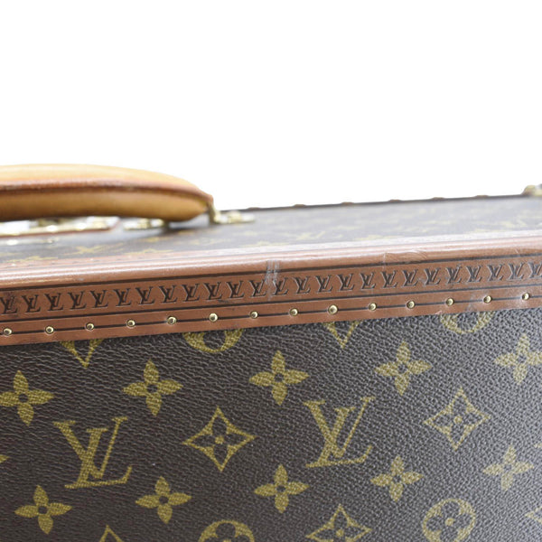 LOUIS VUITTON Bisten 75 Vintage Monogram Canvas Travel Suitcase Bag Brown