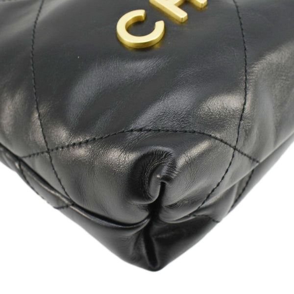 CHANEL 22 Small Quilted Leather Hobo Bag Black