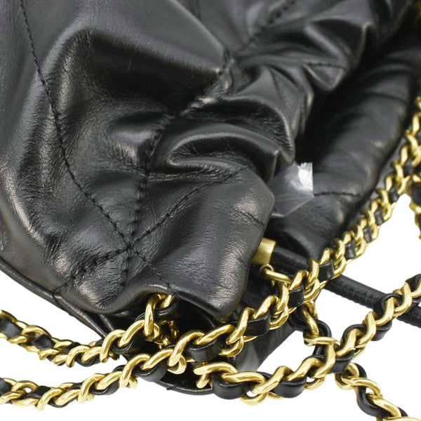 CHANEL 22 Small Quilted Leather Hobo Bag Black