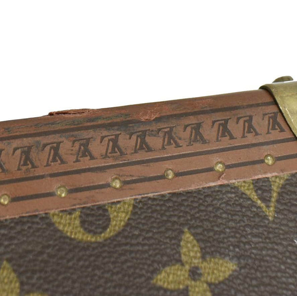 LOUIS VUITTON Bisten 75 Vintage Monogram Canvas Travel Suitcase Bag Brown