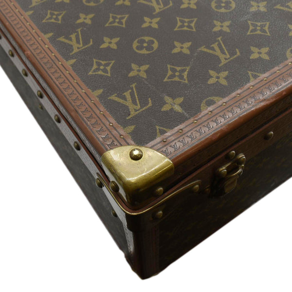 LOUIS VUITTON Bisten 75 Vintage Monogram Canvas Travel Suitcase Bag Brown