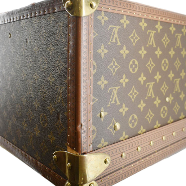 LOUIS VUITTON Bisten 75 Vintage Monogram Canvas Travel Suitcase Bag Brown