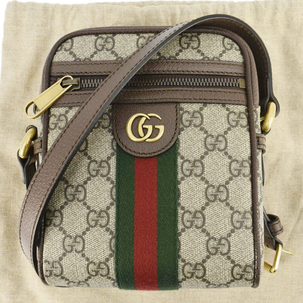 GUCCI Ophidia GG Canvas Messenger Bag Brown 598127