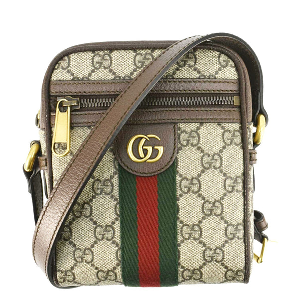 GUCCI Ophidia GG Canvas Messenger Bag Brown 598127