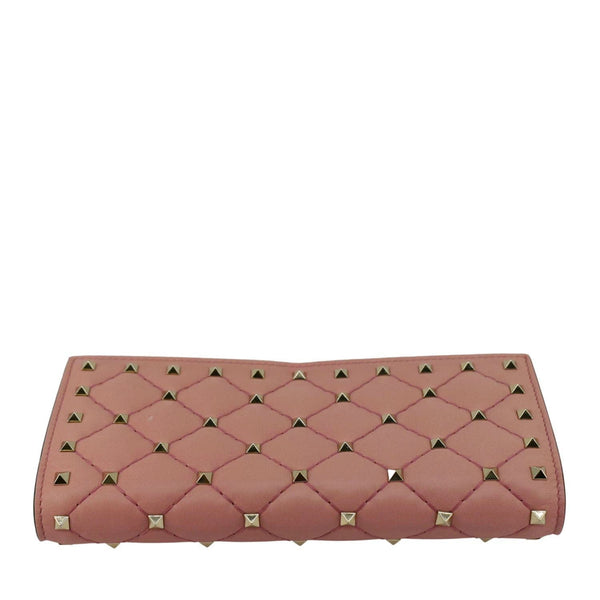 VALENTINO Garavani Rockstud Spike Leather Wallet Dusty Pink