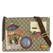 GUCCI Original Courrier Web GG Canvas Messenger Bag Beige 474083