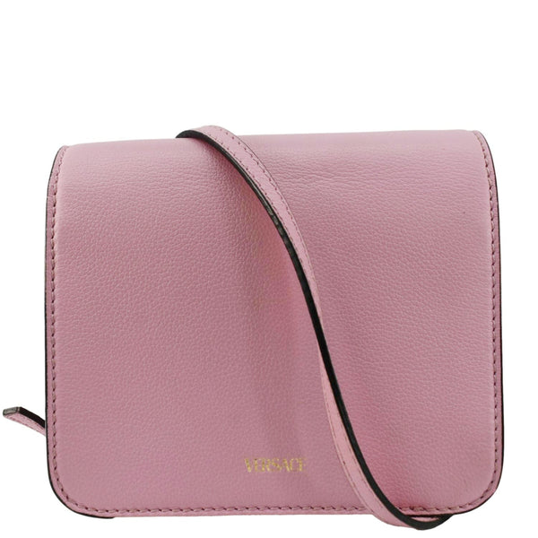 VERSACE La Medusa Small Leather Shoulder Bag Pink