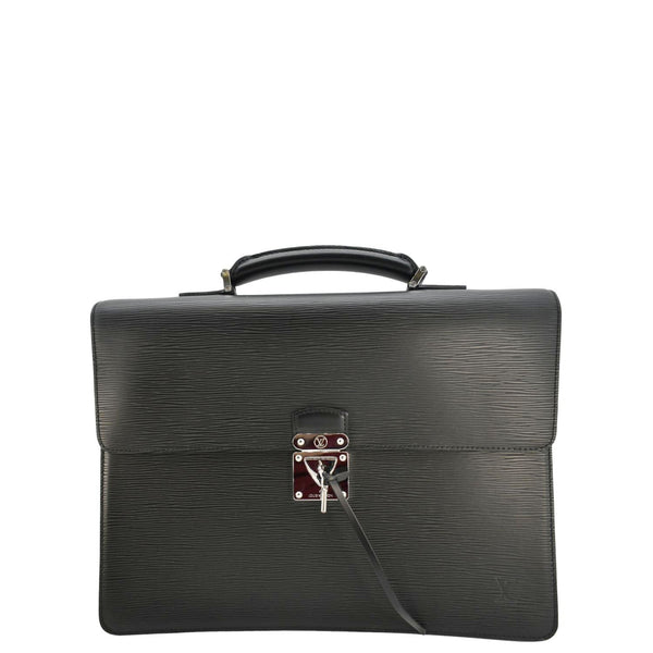 LOUIS VUITTON Laguito Epi Leather Briefcase Black