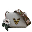 LOUIS VUITTON Twist PM Asnieres Flowers Epi Leather Crossbody Bag White