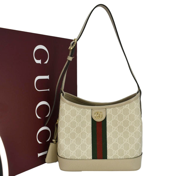 GUCCI Ophidia GG Small Supreme Canvas Tote Bag Beige 781402