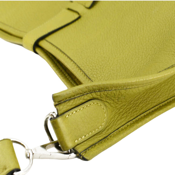 HERMES Evelyne Clemence PM Leather Crossbody Bag Green