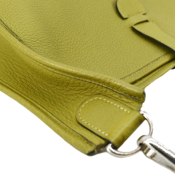 HERMES Evelyne Clemence PM Leather Crossbody Bag Green