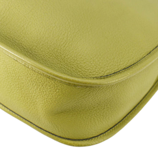 HERMES Evelyne Clemence PM Leather Crossbody Bag Green