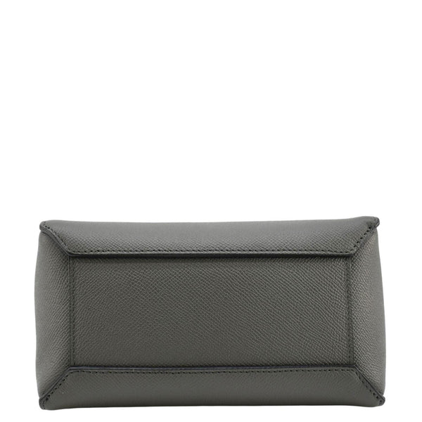 CELINE Nano Belt Grained Calfskin Leather Shoulder Bag Dark Grey