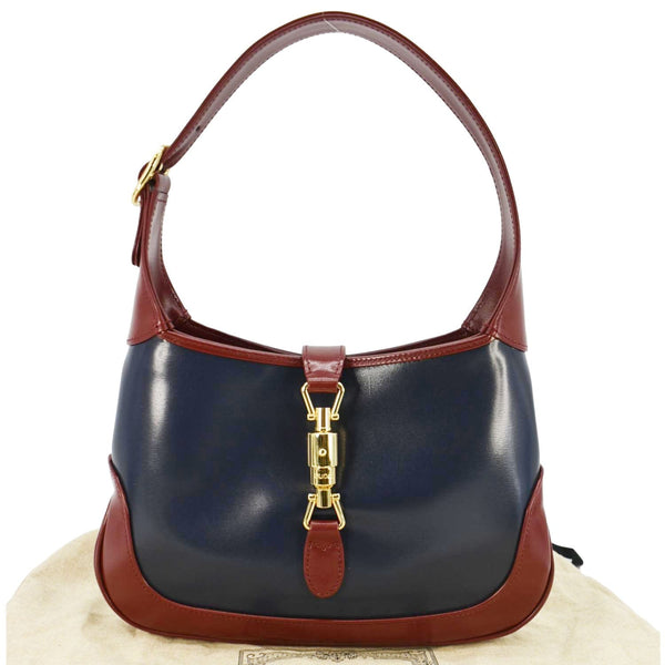 GUCCI Jackie 1961 Small Leather Shoulder Bag Blue 636706