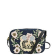 GUCCI Embroidered Denim Camera Crossbody Bag Blue 456547