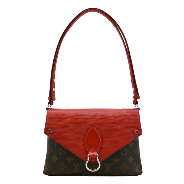 LOUIS VUITTON Saint Michel Monogram Epi Shoulder Bag Coquelicot