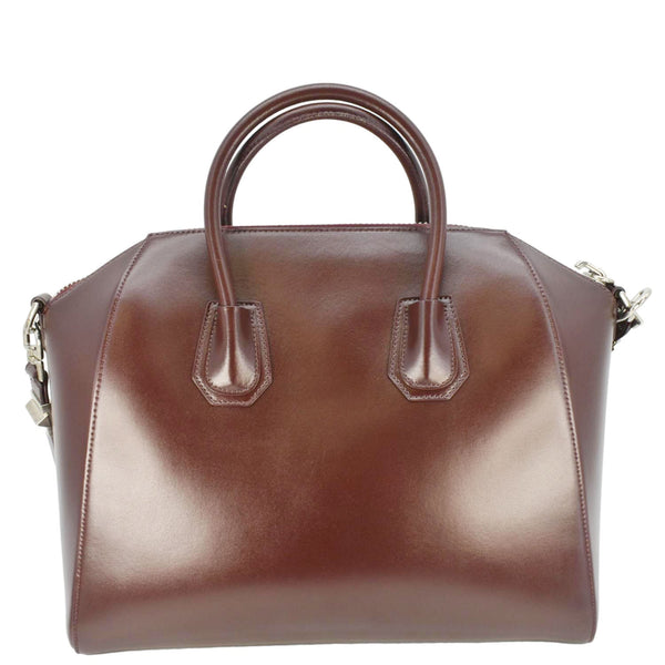 GIVENCHY Antigona Leather Shoulder Bag Bordeaux