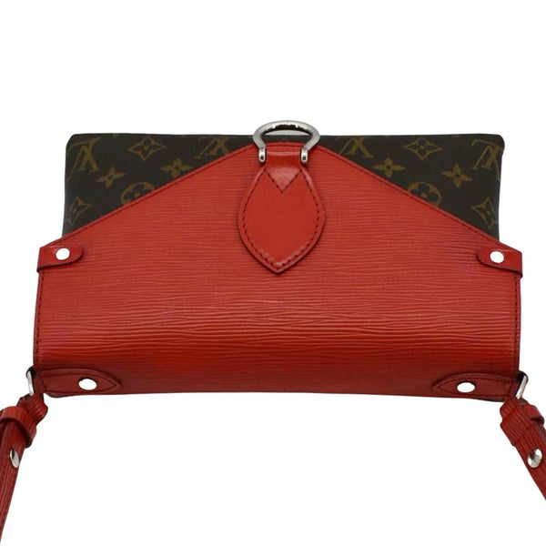 LOUIS VUITTON Saint Michel Monogram Epi Shoulder Bag Coquelicot