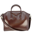 GIVENCHY Antigona Leather Shoulder Bag Bordeaux