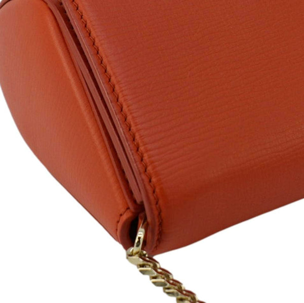 GIVENCHY Pandora Box Mini Leather Chain Shoulder Bag Orange