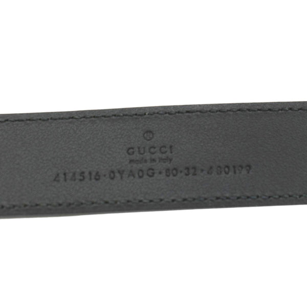 GUCCI Double G buckle Marmont Leather Belt Black 414516 Size 80.32