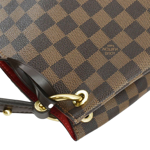 LOUIS VUITTON Graceful MM Damier Ebene Shoulder Bag Brown