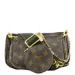 LOUIS VUITTON Multi Pochette Accessoires Monogram Canvas Crossbody Bag Olive