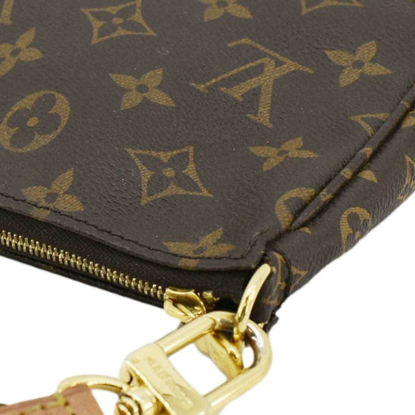 LOUIS VUITTON Multi Pochette Accessoires Monogram Canvas Crossbody Bag Olive