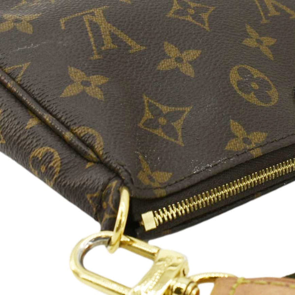 LOUIS VUITTON Multi Pochette Accessoires Monogram Canvas Crossbody Bag Olive