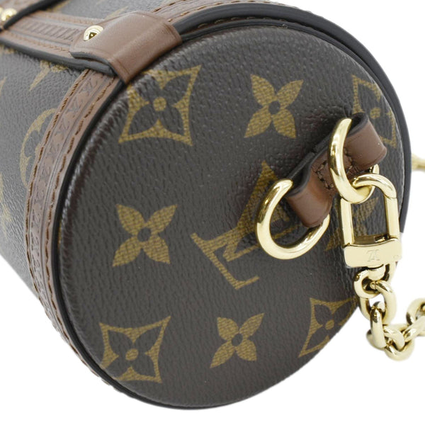 LOUIS VUITTON Papillon Trunk Monogram Canvas Satchel Bag Brown