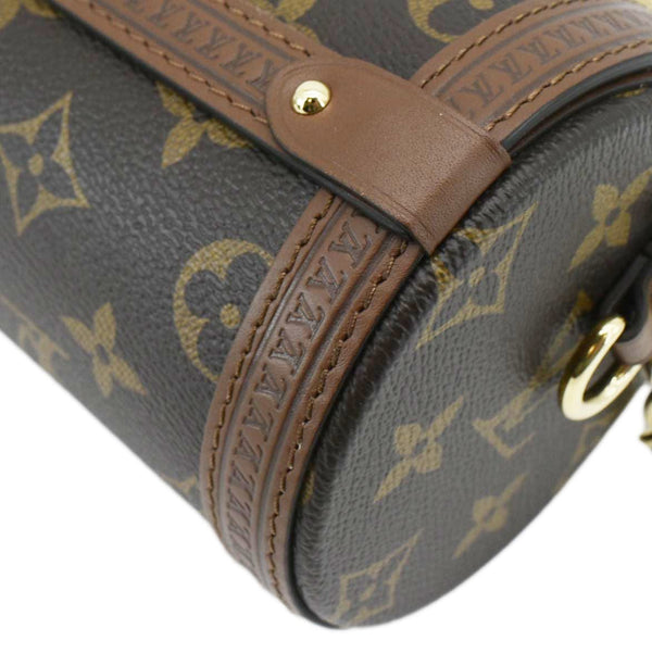 LOUIS VUITTON Papillon Trunk Monogram Canvas Satchel Bag Brown