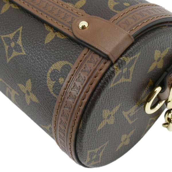 LOUIS VUITTON Papillon Trunk Monogram Canvas Satchel Bag Brown