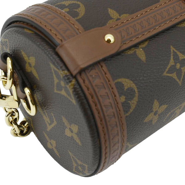 LOUIS VUITTON Papillon Trunk Monogram Canvas Satchel Bag Brown