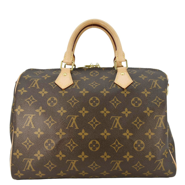 LOUIS VUITTON Speedy 30 Bandouliere Monogram Canvas Crossbody Bag Brown