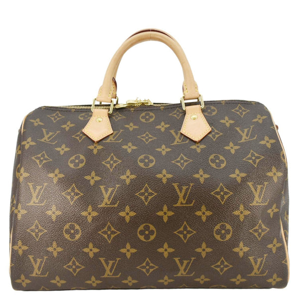 LOUIS VUITTON Speedy 30 Bandouliere Monogram Canvas Crossbody Bag Brown