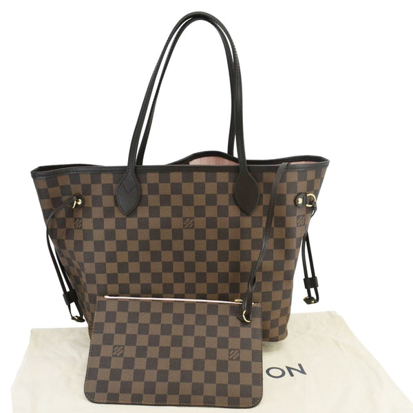 LOUIS VUITTON Monogram Neverfull MM Tote Shoulder Bag Rose Ballerine