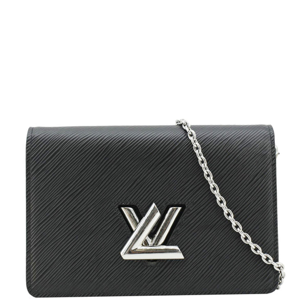 LOUIS VUITTON Twist Epi Leather Chain Black Shoulder Bag front look