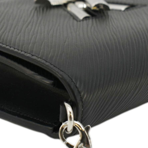 LOUIS VUITTON Twist Epi Leather Chain Wallet Shoulder Bag Black