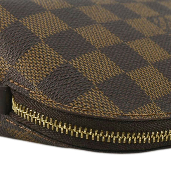 LOUIS VUITTON Damier Ebene Zippy Cosmetic Pouch Brown